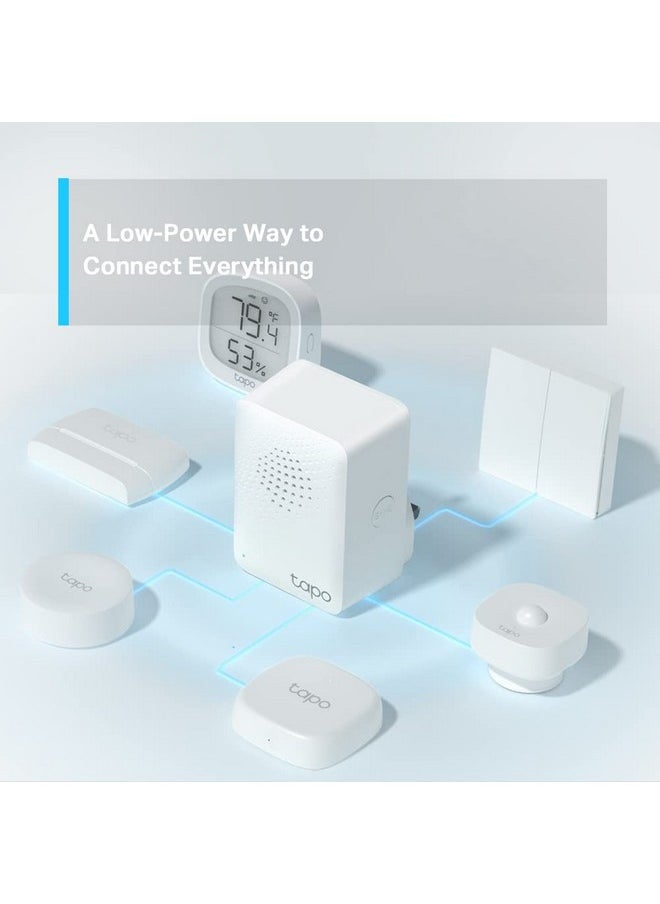 Tapo Tp-Link H100 Iot Smart Hub with Chime, Smart Alarm and Doorbell, Smart Actions with Sensors, Switches & Buttons, Connect with Up to 64 Smart Devices, Alexa, Google Assistant Compatible