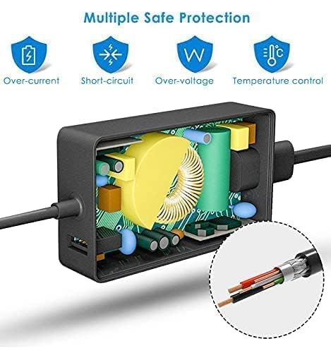 FACTOTECH Surface Pro Charger 44W, Surface Pro Laptop/Tablet Charger, Compatible for Surface Pro 7/6/5/4/3/X, Surface Book, Surface Go/3/2/1 Power Supply Adapter-Black - Image 3
