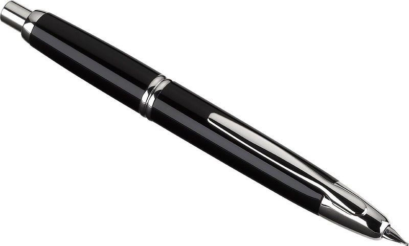Pilot Vanishing Point Collection Refillable & Retractable Fountain Pen, Black Barrel with Rhodium Accents, Blue Ink, Extra Fine Nib (60341) - Image 3