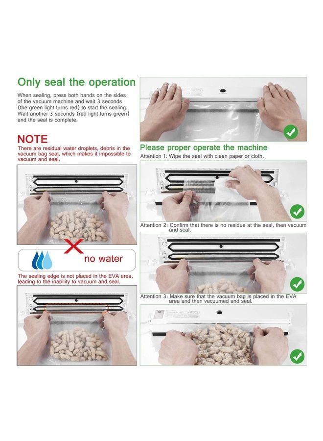 NIBEMINENT Household Food Vacuum Sealer Packaging Machine Multicolour 35cm - Image 5