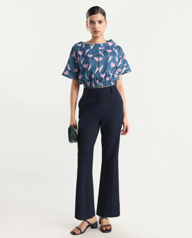 Rareism Women's Abstract Print Top