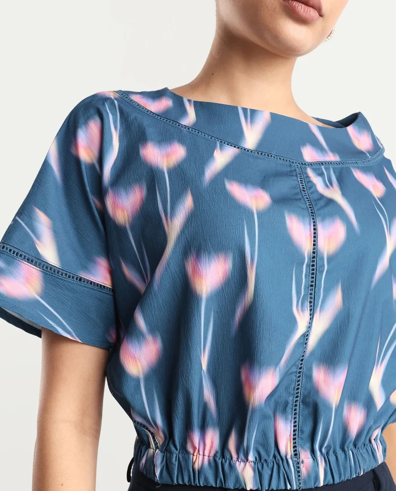 Rareism Women's Abstract Print Top