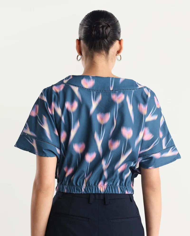 Rareism Women's Abstract Print Top