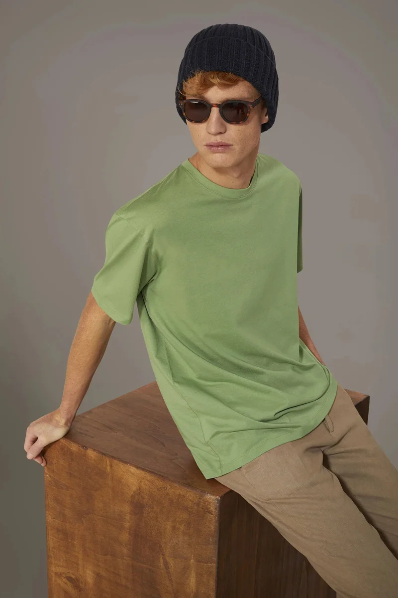 Round neck t-shirt 100% cotton - Green