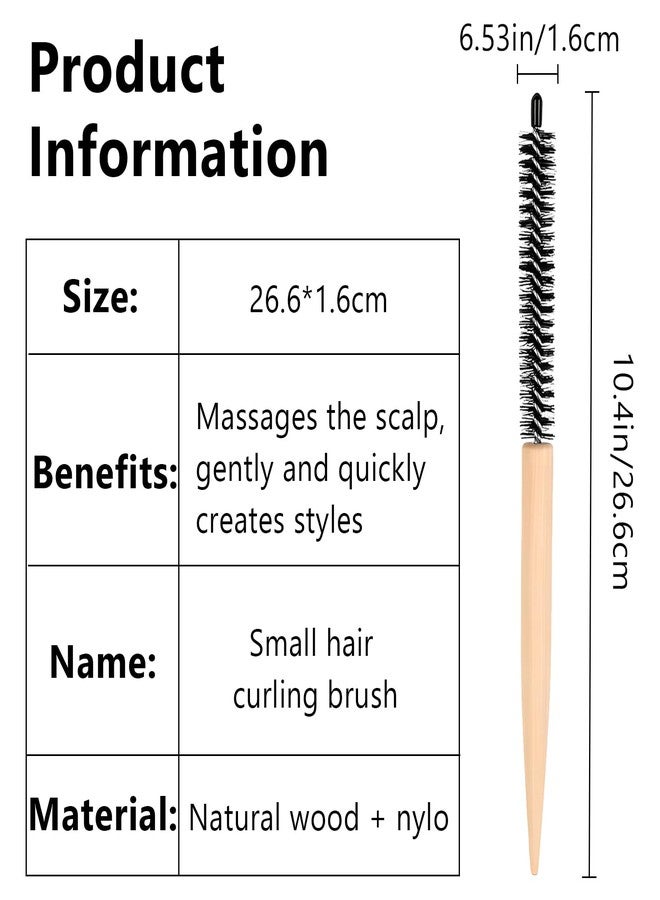 Jaasuee Small Round Styling Brush - Mini Roller Quiff Comb for Hairdressing - Lightweight Salon Brush for Thin, Short Hair, Bangs, Beard, Curling & Lifting - Image 2