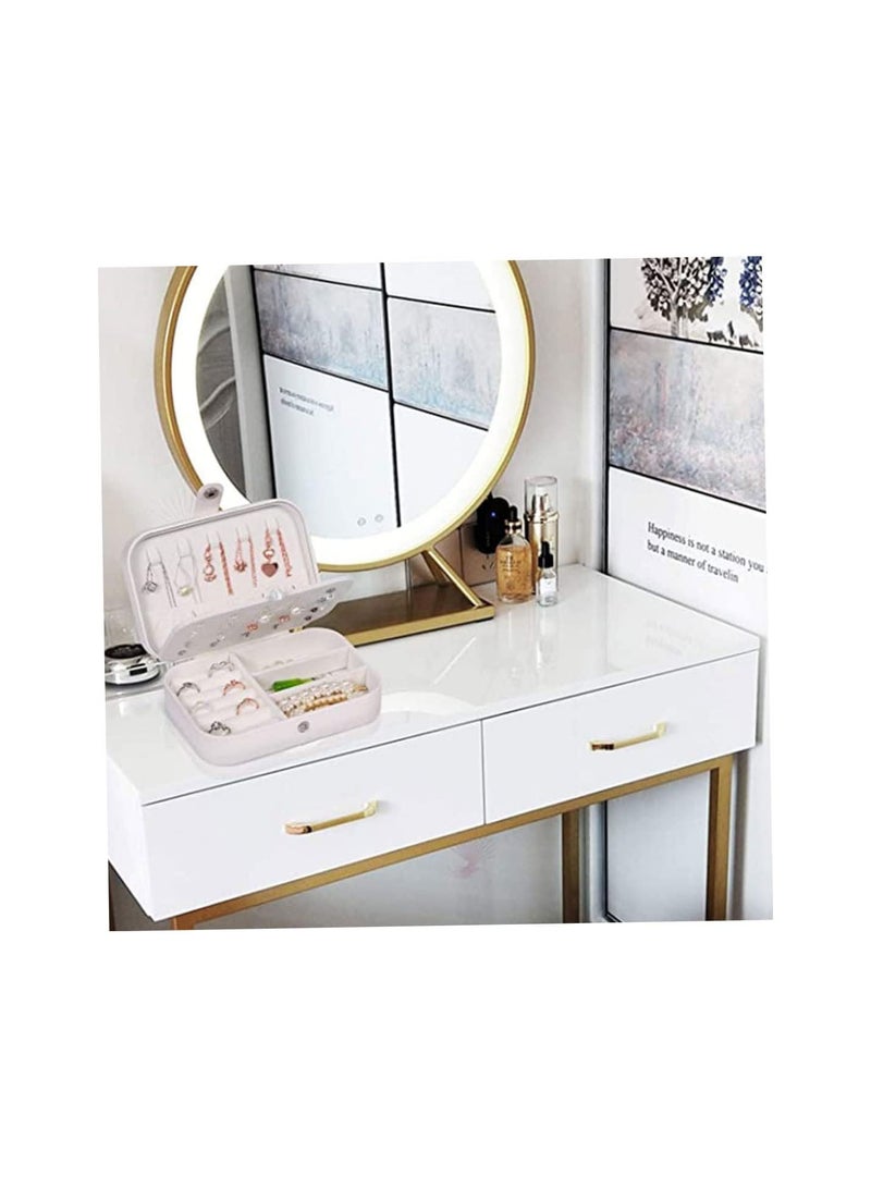 GGOOT Travel Jewelry Case Double Layer Small Earring Necklace Bracelet Organizer Box Display Holder,Jewelry Organizer - Image 2