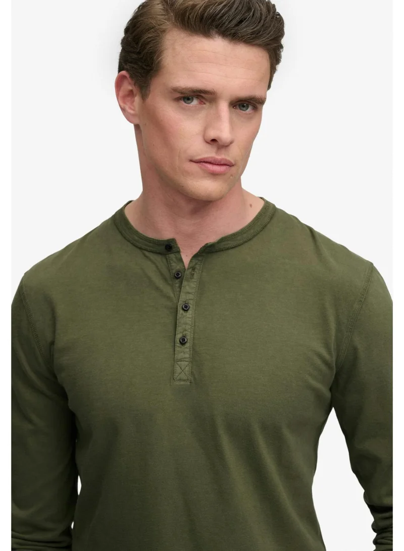 Superdry  Slub Long Sleeve Jersey Grandad Top for Men | Best Price UAE