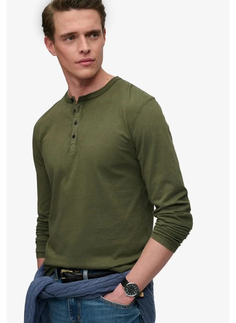 Superdry  Slub Long Sleeve Jersey Grandad Top for Men | Best Price UAE