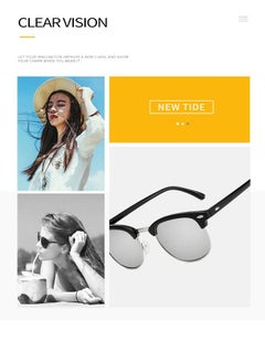 Generic Sunglasses Square Oversized Sunglasses for Women Men 2Pcs UV Protection Anti Eyestrain Big Flat Top Fashion  Rimless Shades for Driving Traveling Trendy All-match Sunglasses  - Image 2