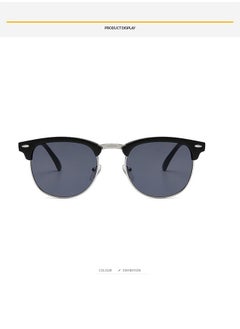 Generic Sunglasses Square Oversized Sunglasses for Women Men 2Pcs UV Protection Anti Eyestrain Big Flat Top Fashion  Rimless Shades for Driving Traveling Trendy All-match Sunglasses  - Image 3