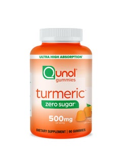 Qunol Zero Sugar Turmeric Gummies, Gummy with 500mg Turmeric Curcumin, Joint Support Supplement, Ultra High Absorption Tumeric Curcumin, Vegetarian, Gluten Free, 90 Count - pzsku/ZD9616418840798D983FCZ/45/_/1735908018/4321acd0-8faa-4d28-a0ca-1c97250b4c6a