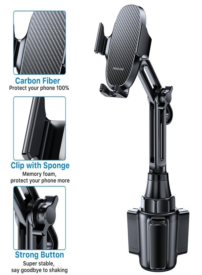 Miracase [2025 Latest Upgraded] Universal Cup Phone Holder for Car, [Rotatable & Adjustable] Long Neck Car Cup Holder Phone Mount Compatible with iPhone, Samsung, Google & More Smartphones - Image 5