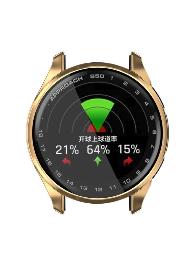 BURAQ For Garmin Approach S50 Electroplated TPU Full Coverage Watch Protective Case(Rose Gold) - Image 4