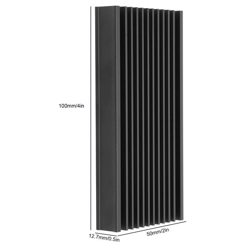 Aluminum Heatsink Cooler Module 50x12.7x100mm Cooling Fin for Electronics - Image 4