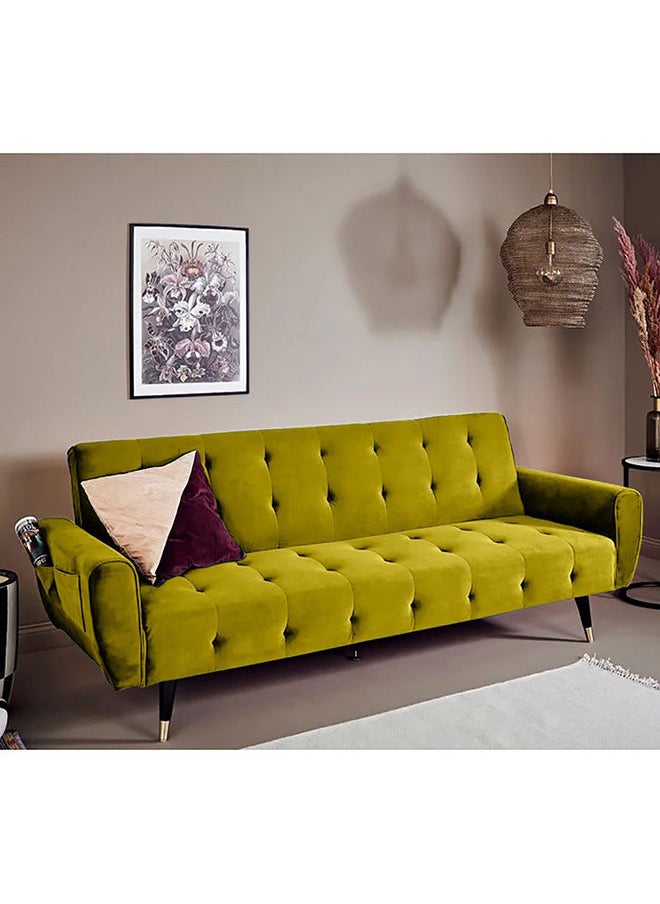 إن - هاوس مونتلا | أريكه سرير 2 في 1 من المخمل 36x179x106 cm- ذهبي  - Image 1