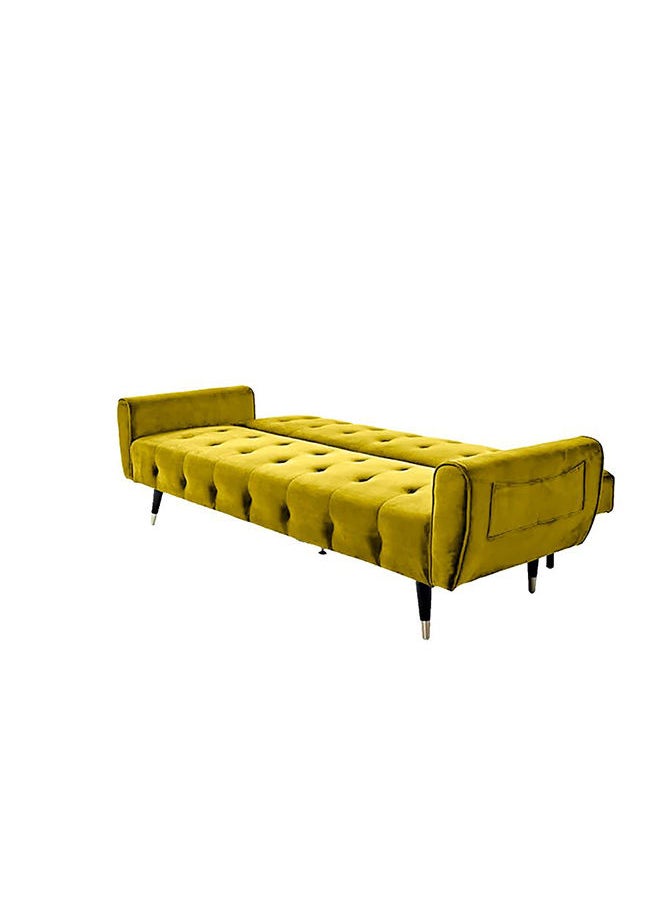 إن - هاوس مونتلا | أريكه سرير 2 في 1 من المخمل 36x179x106 cm- ذهبي  - Image 4