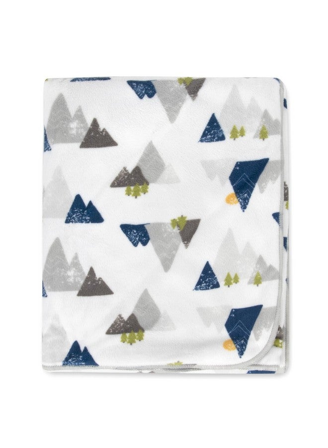 Baby Essentials Sherpa Fleece Baby Blankets For Boys And Girls Colorful Reversible Baby Blankets For Newborns Infants Toddlers And Nursery (Mountains & Arrows)  - Image 2