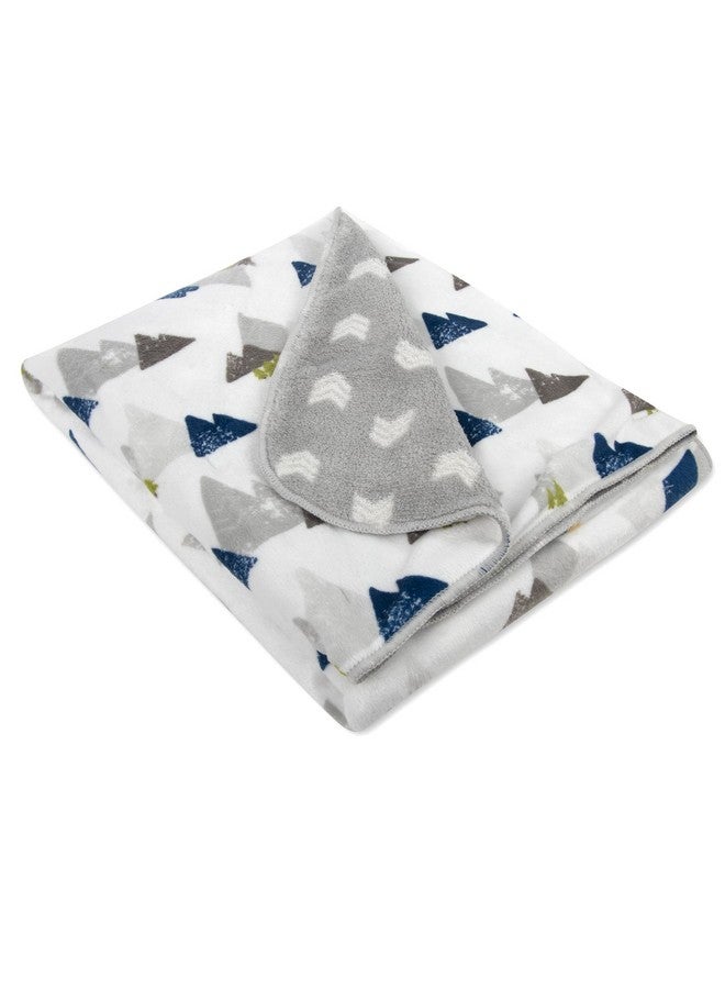 Baby Essentials Sherpa Fleece Baby Blankets For Boys And Girls Colorful Reversible Baby Blankets For Newborns Infants Toddlers And Nursery (Mountains & Arrows)  - Image 3