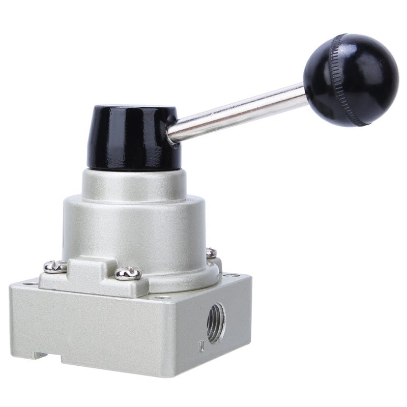 Pneumatic Valve: G1/4in Aluminum Alloy, Light & Durable - Direct Acting, Stable & Reliable 3 Position 4 Way Valve for Pneumatic Systems - Image 1