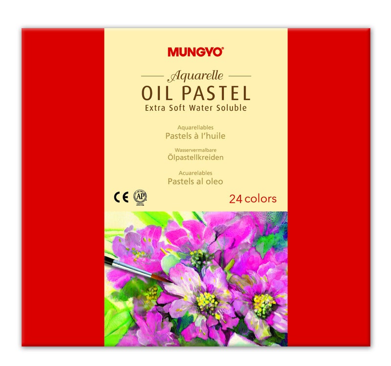 MUNGYO Water-Soluble Oil Pastel Set, 24 Vibrant Colors - Premium Blendable Art Sticks for Artists, Students, and Creatives - MAO-24 - Image 1