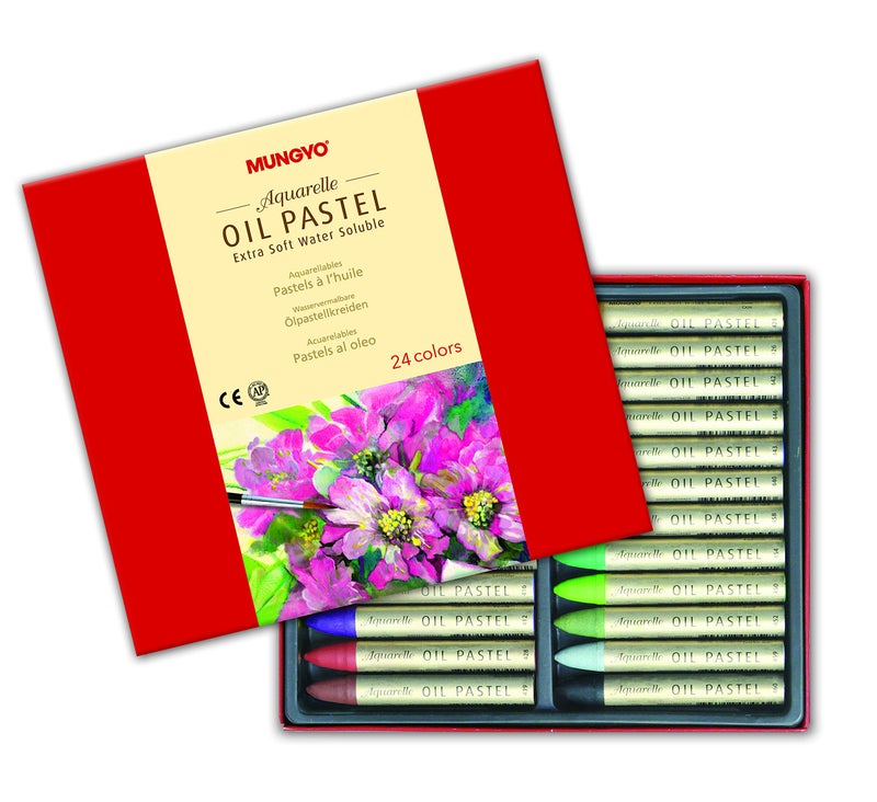 MUNGYO Water-Soluble Oil Pastel Set, 24 Vibrant Colors - Premium Blendable Art Sticks for Artists, Students, and Creatives - MAO-24 - Image 2