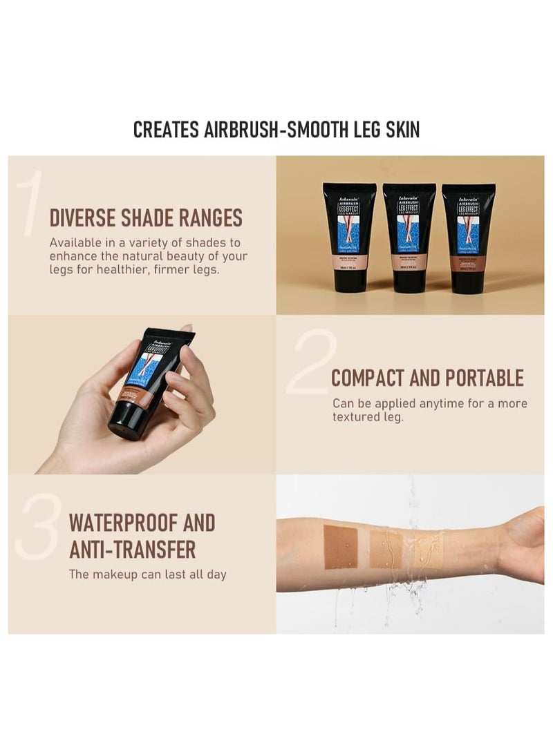 lakerain Getaria Leg Makeup Waterproof No Transfer, Leg Foundation Cover up Makeup for Varicose Veins Even Skin, Leg and Body Scar Concealer Makeup for Tattoo Cover Up (#3 Bronze) - Image 5