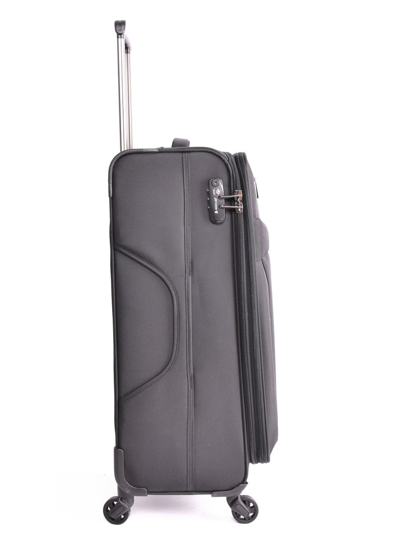 MAGELLAN Magellan Fabric Luggage Trolley Travel Bag 3Pc Set Size 20/24/28 Inch Grey  - Image 3