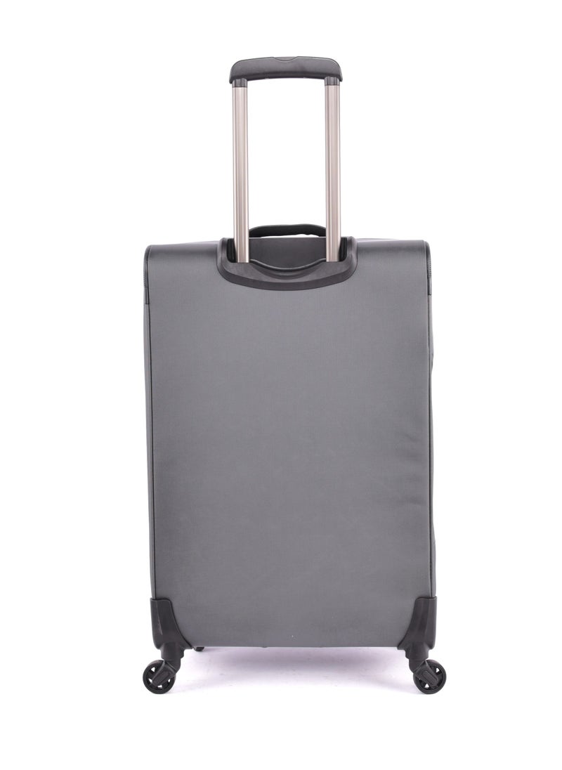 MAGELLAN Magellan Fabric Luggage Trolley Travel Bag 3Pc Set Size 20/24/28 Inch Grey  - Image 5