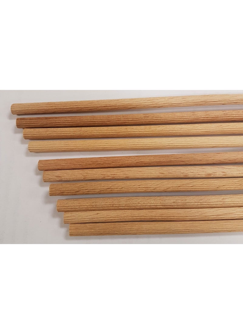 NYC - Ncy Home Wooden Balsa Rod Lath Dowel Grooved Beech 12 mm 50 cm 10 Pieces - Image 1