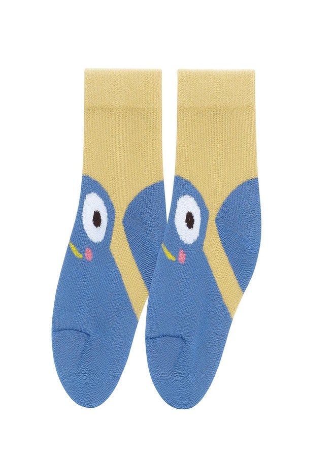 CUTEABLY جوارب للأطفال الرضع من عمر سنة واحدة - جوارب قطنية ناعمة للأطفال من عمر 6 إلى 12 شهرًا - طباعة متنوعة (IN، العمر، 6 أشهر، 12 شهرًا، 4، متعدد الألوان) - Image 3