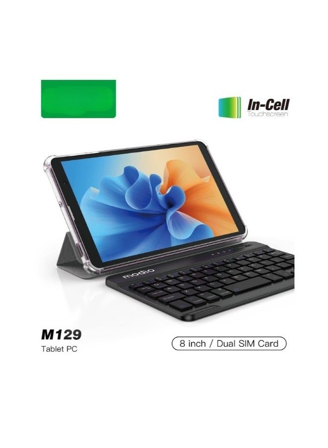 MODIO TAB M129 tablet 8-inch screen 8GB RAM 512GB storage space supports 5G Wi-Fi connection latest version (black) - Image 1