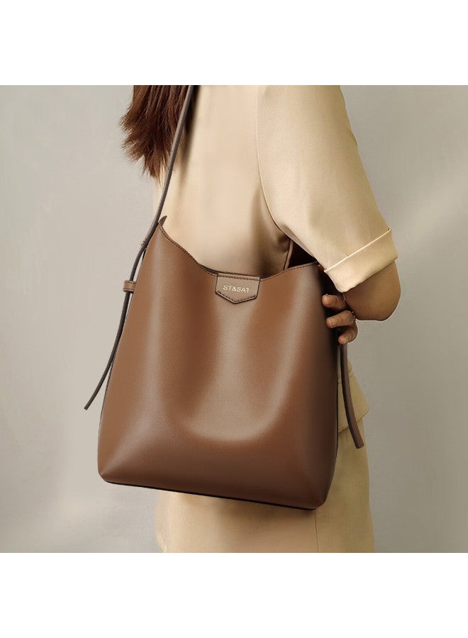 St&sat Women's Bag Bucket Shoulder Bag Large Capacity Crossbody Bag 38 Women's Day Gift For Wife And Mom - Image 4