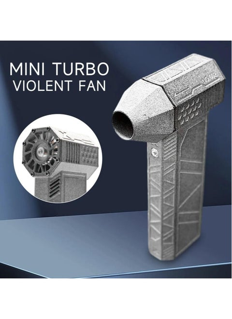 Powerful Mini Turbo Jet Fan Air Blower 110,000 RPM, 45MS Turbo Velocity, 3000mAh Wireless Operation, Brushless Motor Versatile and Adjustable for Cleaning, BBQ, and Multi-Purpose Use
