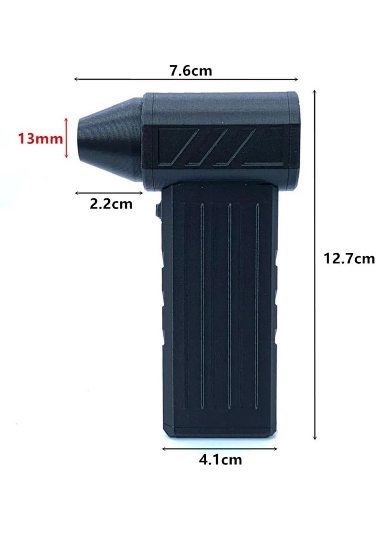 Powerful Mini Turbo Jet Fan Air Blower 110,000 RPM, 45MS Turbo Velocity, 3000mAh Wireless Operation, Brushless Motor Versatile and Adjustable for Cleaning, BBQ, and Multi-Purpose Use