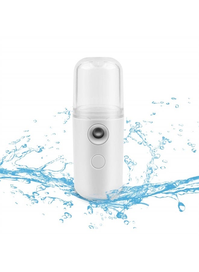 Ahier Nano Facial Mister, Mini Facial Steamer, Handy Moisturizing Mist Sprayer, Atomization Eyelash Extensions Skin Care Steamer, USB Rechargeable (Water Supplementer) (50ml) - Image 1