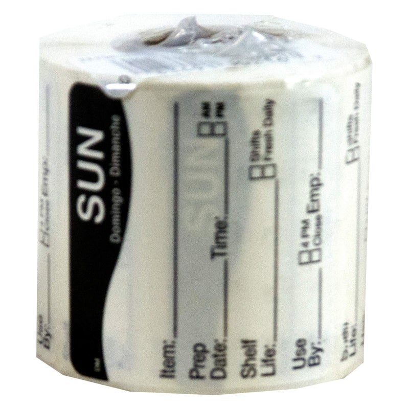 DayMark Safety Systems DissolveMark IT112213 Sun Day of the Week Label 2 x 2 Roll of 250 - Image 2