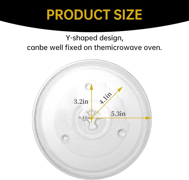 Rotaglass 10.5" Microwave Glass Turntable Plate, 10.5" / 27cm Microwave Tray Replacement Glass Plate, Glass Tray Replacement for LG, GE, Magic Chef, Hotpoint, Panasonic, Kenmore, etc - Image 2