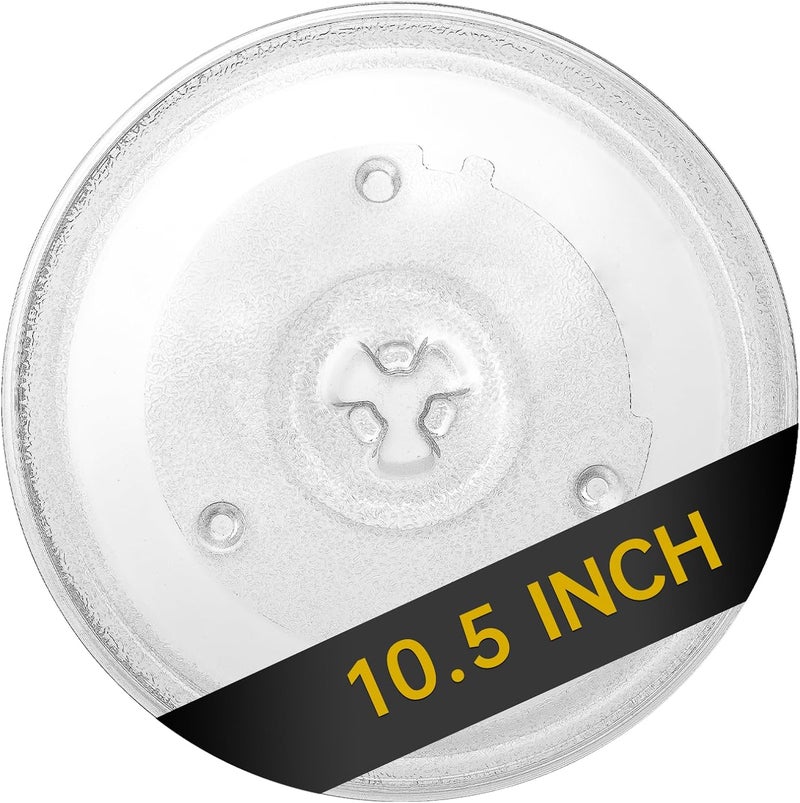Rotaglass 10.5" Microwave Glass Turntable Plate, 10.5" / 27cm Microwave Tray Replacement Glass Plate, Glass Tray Replacement for LG, GE, Magic Chef, Hotpoint, Panasonic, Kenmore, etc - Image 1