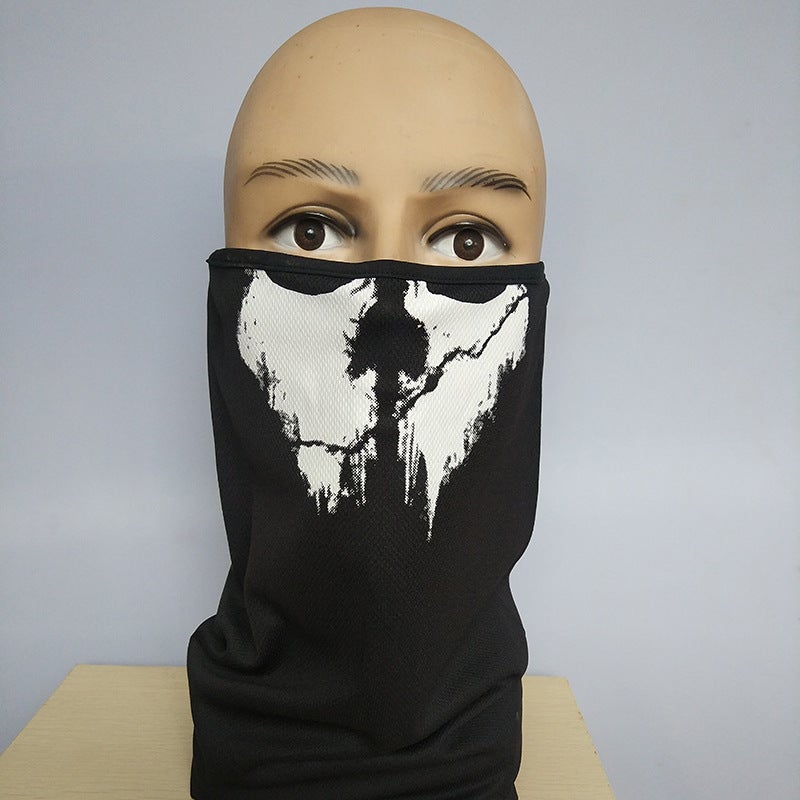 Generic New Call of Duty Game Skull Cover Ghost Mask Halloween Mask Quick-Dry Riding Sun CoverMesh B01 Mesh B01