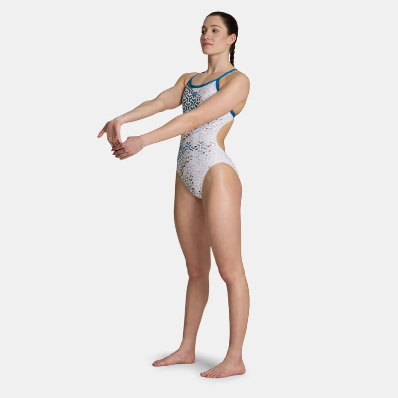 Arena Blue Women's Planet Water One-PIece Challenge Swimsuit for Women | Best Price UAE