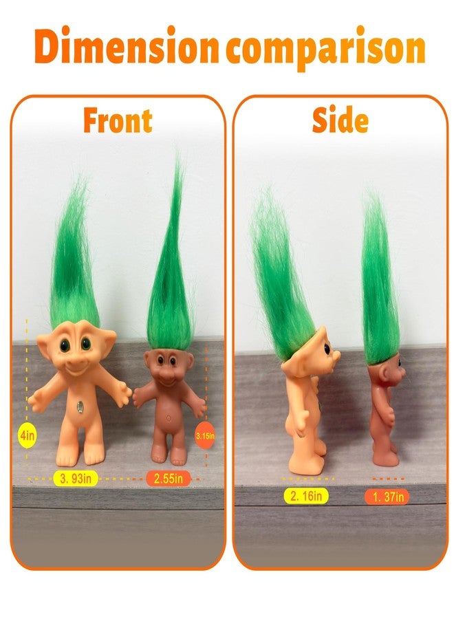 Yintlilocn Vintage Troll Dolls Chromatic Adorable for Collections, School Project, Arts and Crafts, Party Favors - 7.5" Tall Colorful Hair (Include The Length of Hair) - Image 4