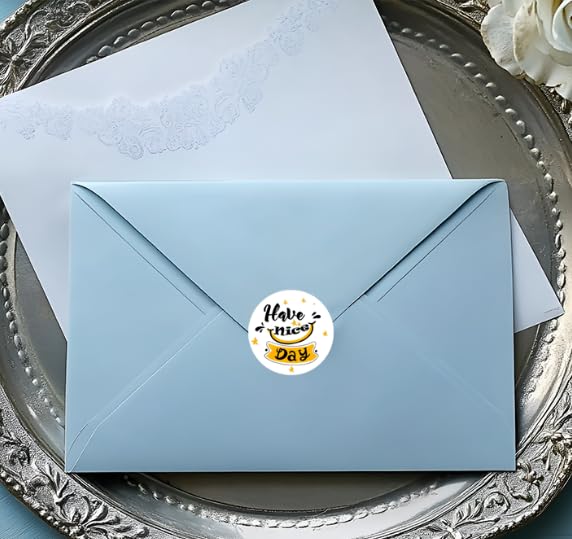 Top label 2 Inch Have a Nice Day Stickers,Decorative Business ,Envelope Sealing,Thank You Adhesive Packaging Labels for Tool Boxes,Laptops,500 Pcs Per Roll - Image 4