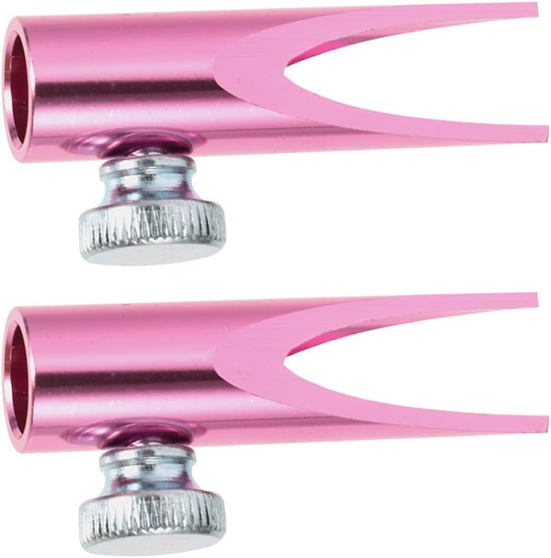 2pcs Eyebrow Pencil Sharpener and Eyeliner Sharpener Set Aluminum Alloy Metal Dual-Sided U-Shaped Slot for Home and Travel Use Pink - Image 1