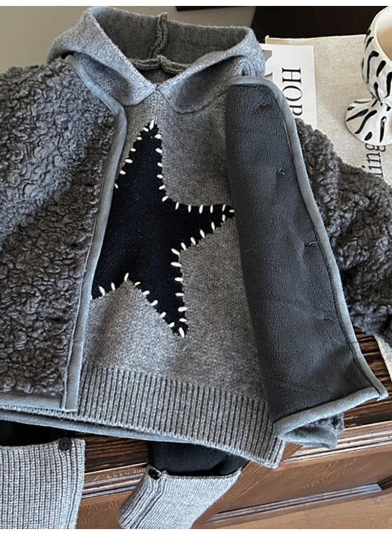 ويني بي معطف فتاة الشتاء مع بطانة فليس دافئة | معطف ملمس مقاوم للرياح للفتيات، ملابس خارجية ناعمة مع غطاء للطفل (2-12 سنة) - Image 5