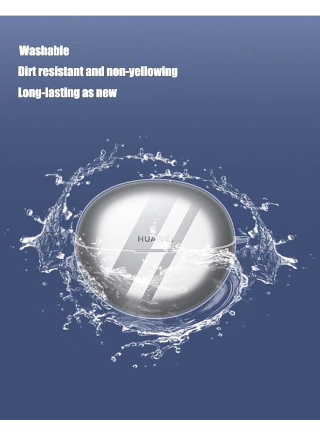 erorex 2 Pcs Silicone Case Compatible With Huawei Freeclip Protective Cover For Headphones Clear - Image 2