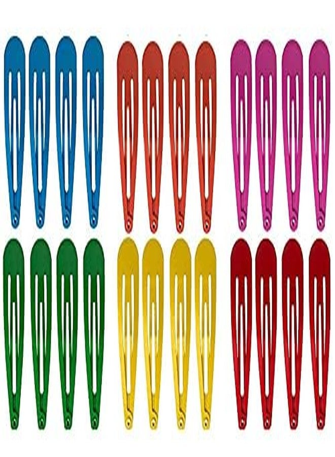 Evrysdi Metal Snap Hair Clips No Slip Hair Barrettes Long Hair Side Clip for Girls Women Hair Accessories Black_Color (Pair of Set-12) - Image 2