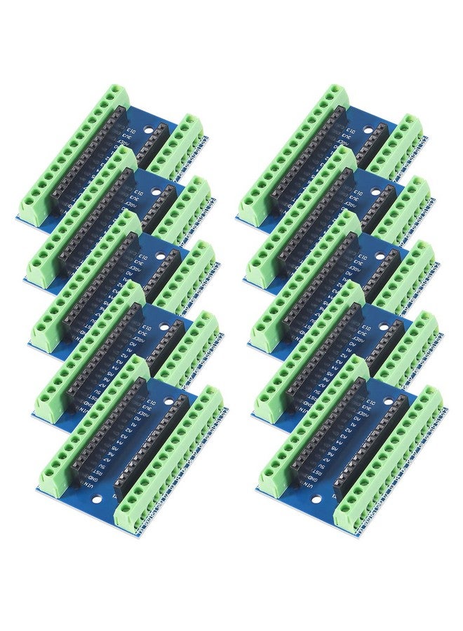 AITRIP 10PCS Nano Terminal Adapter Shield Expansion Board Compatible with Arduino Nano V3.0 AVR ATMEGA328P-AU Module - Image 1