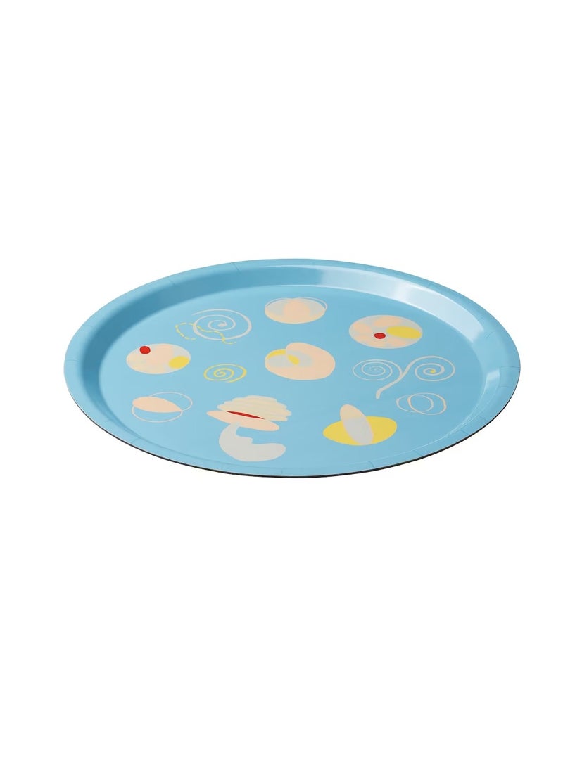 صينية مزخرفة أزرق فاتح 32 سم - Image 2