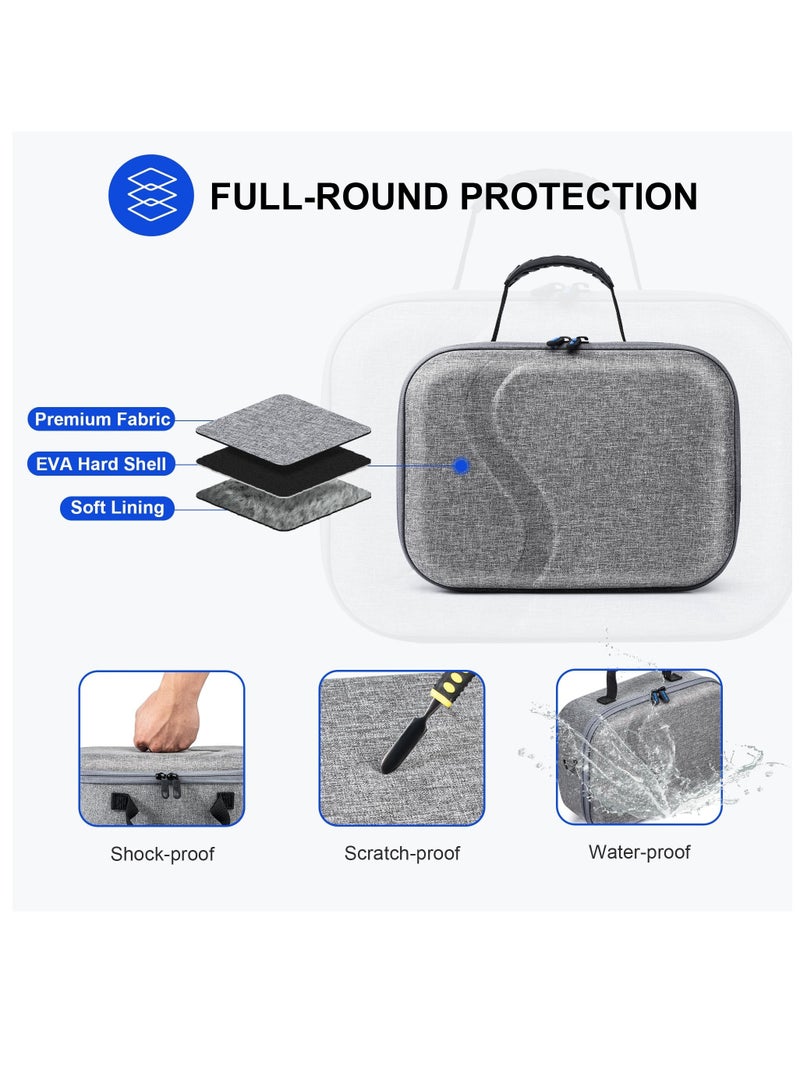 Image حقيبة حمل لميتّا كويست 3، حقيبة تخزين للسفر لأوكولوس كويست 3 مع حزام النخبة، وحدات التحكم وغيرها من الملحقات، حقيبة صلبة وبطانة ناعمة للسفر والتخزين - Image 4