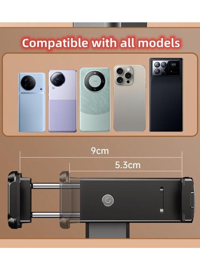 Raxoom Universal Airplane Phone Holder â€“ Foldable Portable Stand with Magic Clamp for Desk & Movies, Compact and Travel-Friendly, Ideal for iPhone, Samsung & More (Grey) - Image 4